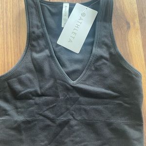 Athleta Aurora Crop Top Black